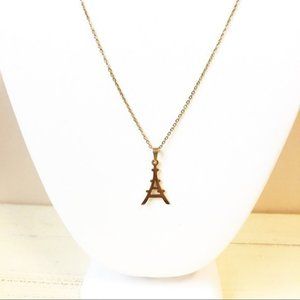 NWT Eiffel Tower Stainless Steel Necklace Earrings